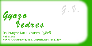gyozo vedres business card